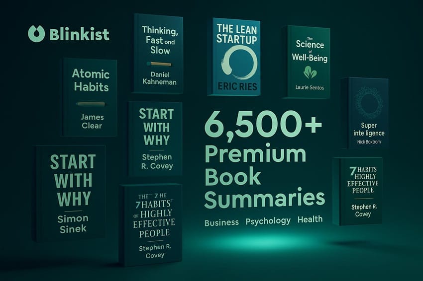 Thư viện hơn 6500 bản tóm tắt sách Blinkist Premium về kinh doanh, tâm lý học, sức khỏe và công nghệ