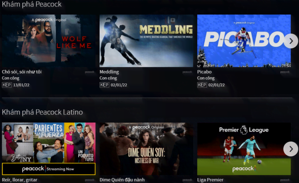 Tài khoản Peacock TV Premium Plus Giá rẻ chỉ từ 66k/tháng