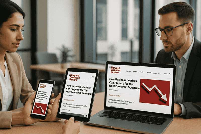 Sử dụng Harvard Business Review trên smartphone, tablet và laptop