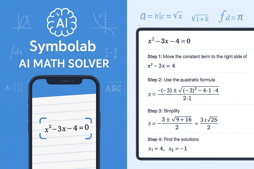 Tính năng AI giải toán từng bước của Symbolab