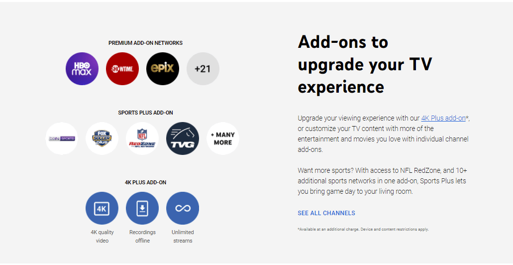 Gói Add-ons đỉnh cao trên tài khoản Youtube TV