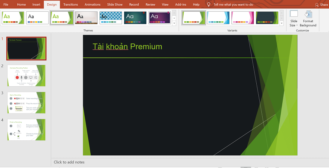 So sánh tài khoản Prezi và công cụ Powerpoint 7 Giao diện thiết kế Powerpoint