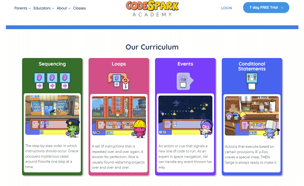 Tài khoản CodeSpark lập trình