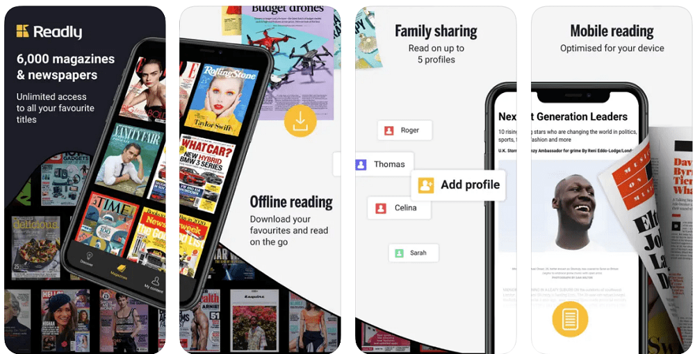 So sánh tài khoản Magzter Gold & Readly 4 Tài khoản Readly giá rẻ