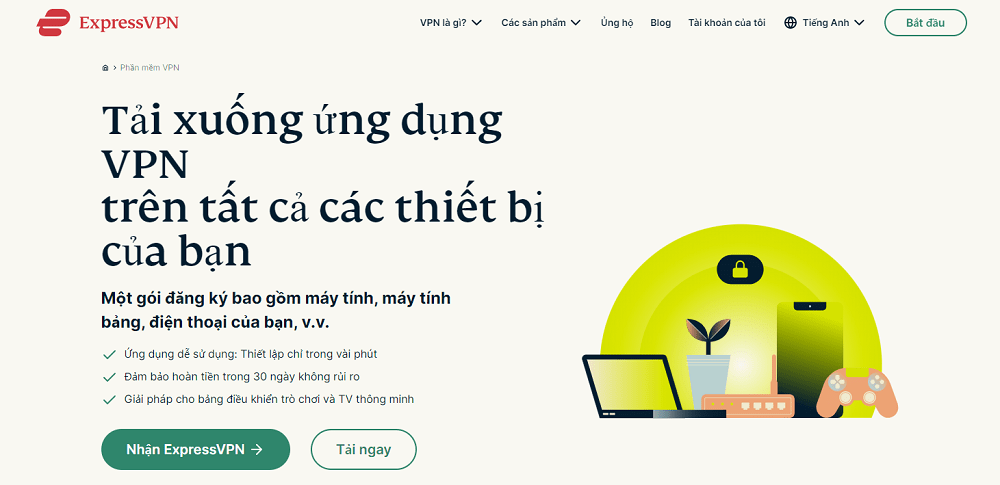 dịch vụ VPN tài khoản ExpressVPN