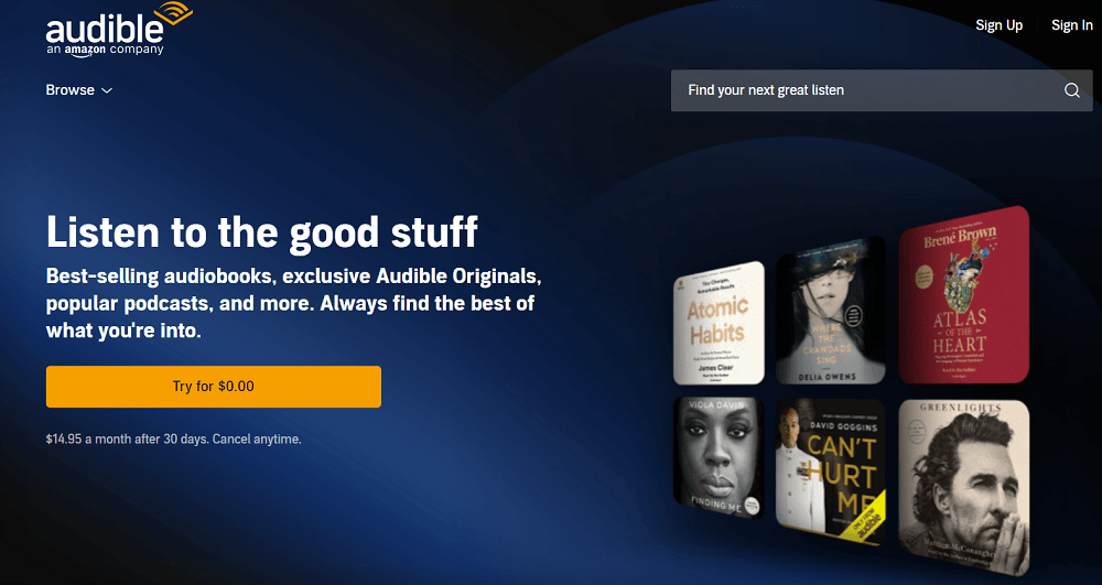 4 ứng dụng đọc sách tốt nhất năm 2022 9 Ứng dụng Audible mới nhất