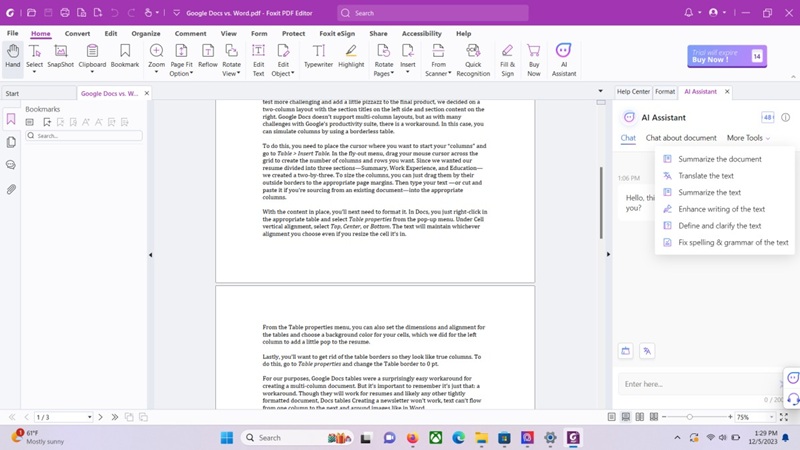 Phần mềm chỉnh sửa Foxit PDF Editor