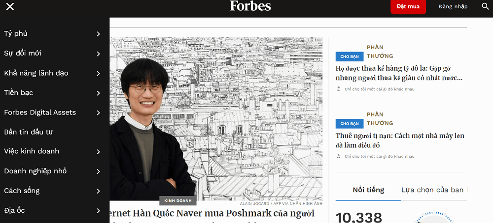 So sánh ứng dụng đọc báo điện tử: The New York Times và Bloomberg 4 Ứng dụng đọc báo điện tử fores