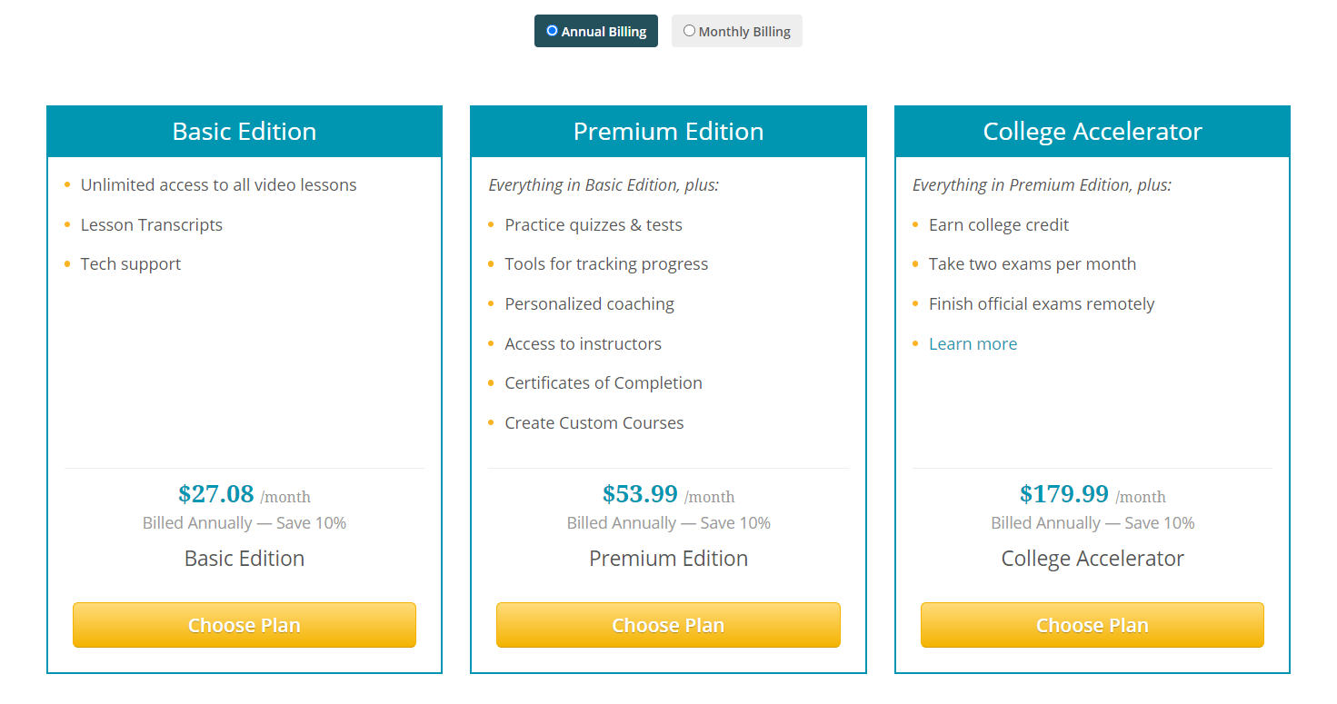 gói tài khoản study.com giá rẻ