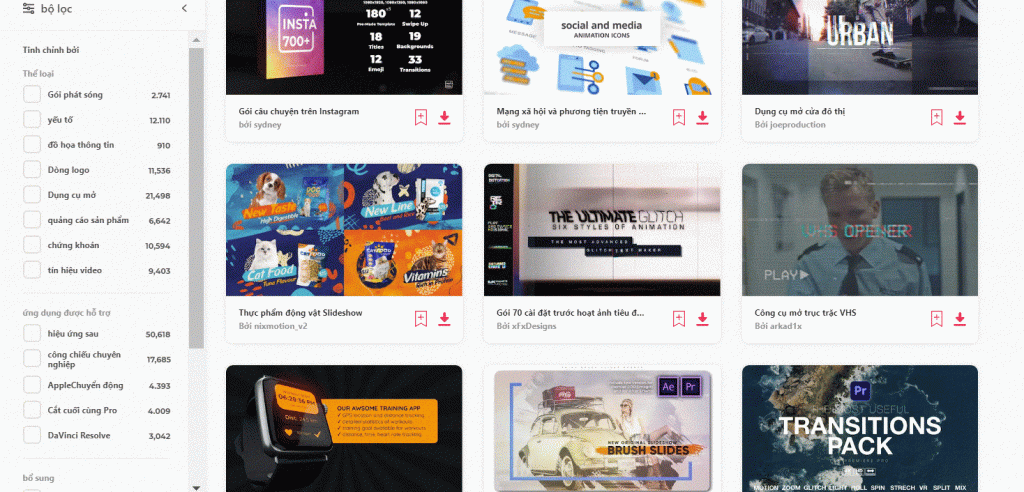 Tài khoản Envato Elements Unlimited 9 Tài nguyên tài khoản Envato Elements