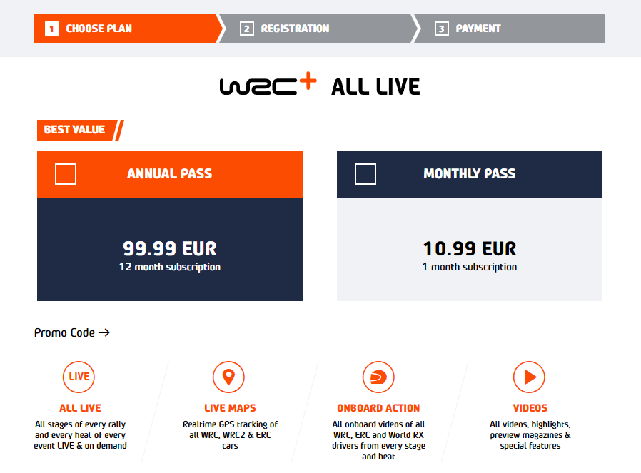 Tài khoản RallyTV -WRC FIA World Rally Championship 5 Chi phí Tài khoản WRC Plus