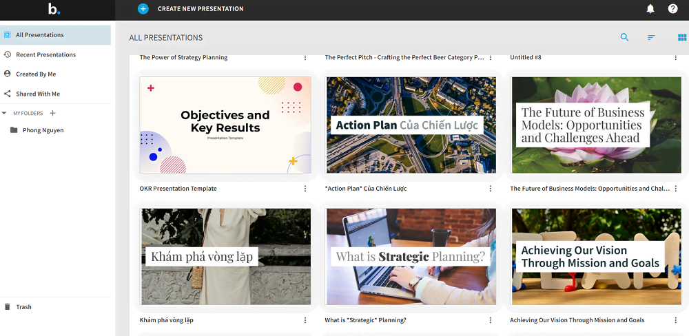 Cách Tạo và Sử Dụng Beautiful AI: Hướng Dẫn Đơn Giản và Chi Tiết 8 Chọn Mẫu poweroint trong công cụ beautiful ai