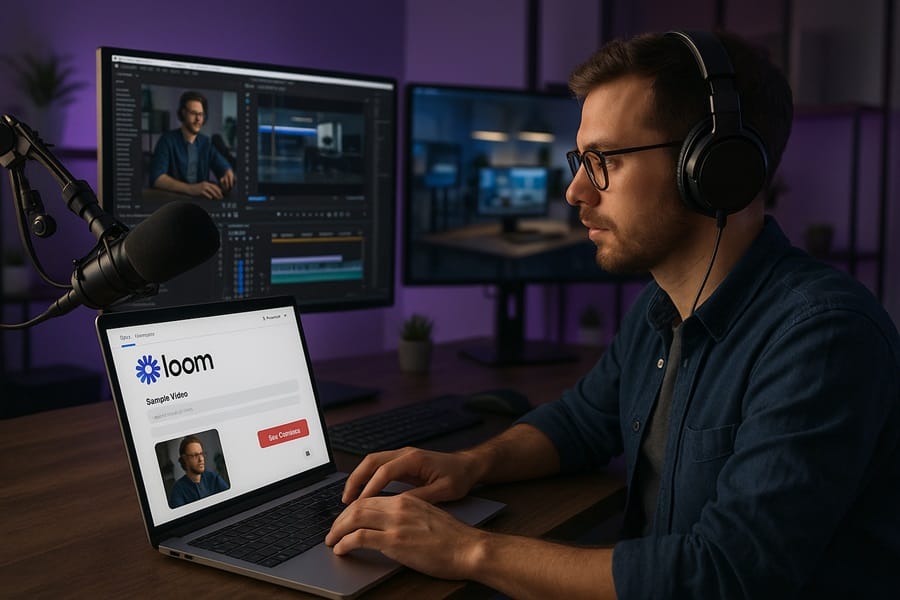 Không gian làm việc với Loom AI Không gian làm việc hiện đại của nhóm sử dụng Loom Business AI