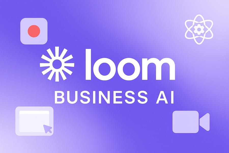Tài khoản Loom Business AI 5 Tài khoản Loom Business AI banner với logo và biểu tượng AI