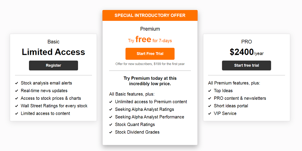 Tài khoản Seeking Alpha Premium 5 tham khảo giá của tài khoản seeking alpha premium pro giá rẻ