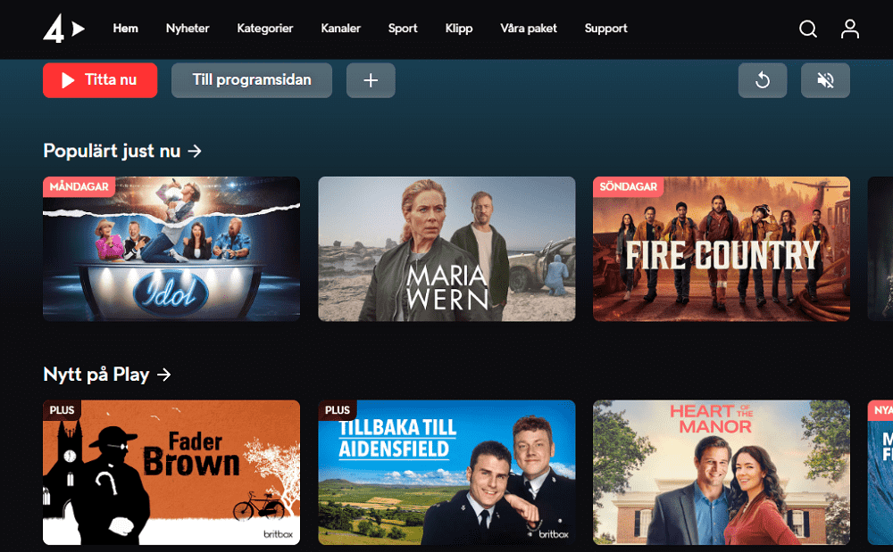 Tài khoản TV4 Play Sports 4 Tài khoản TV4 Play Sports giá rẻ