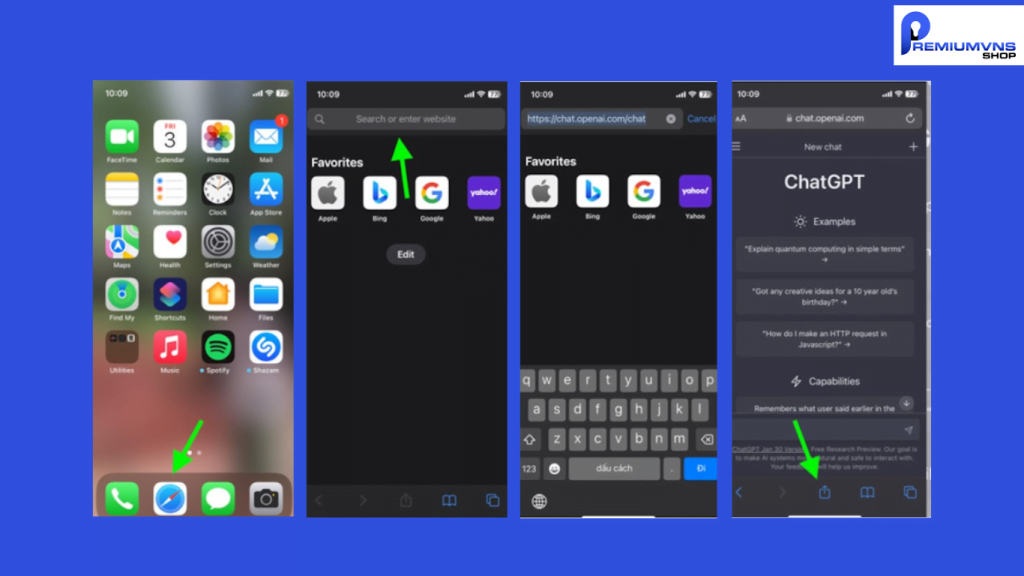 Hình ảnh: hướng dẫn cách tạo tài khoản chat gpt trên iphone theo cách Thêm lối tắt màn hình.