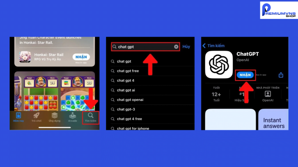 Hình ảnh: Lối tắt trang web truy cập chat gpt đã được thêm vào màn hình chính của bạn.