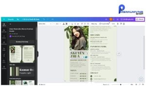 Điền thông tin cá nhân, kinh nghiệm làm việc trên CV tạo bằng Canva