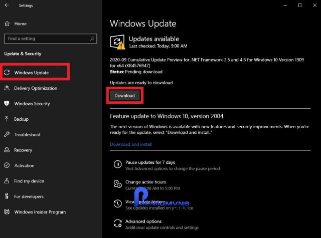 Cách sửa lỗi Windows Update trên Windows chi tiết, dễ hiểu 11 chọn Settings (biểu tượng bánh răng) → Update & Security → Windows Update → Check for Updates.