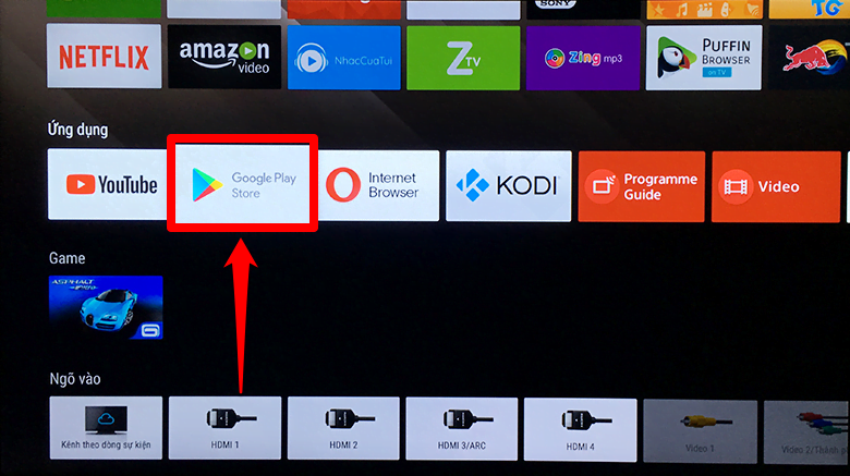 Hướng dẫn cách đăng nhập tài khoản spotify đầy đủ nhất 2024 7 Truy cập vào kho ứng dụng Google Play trên tivi.