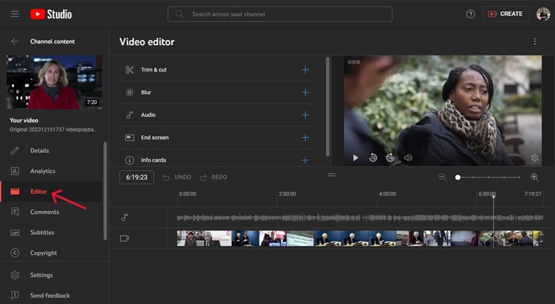 Chỉnh sửa video chất lượng, nhanh trên Youtube Studio