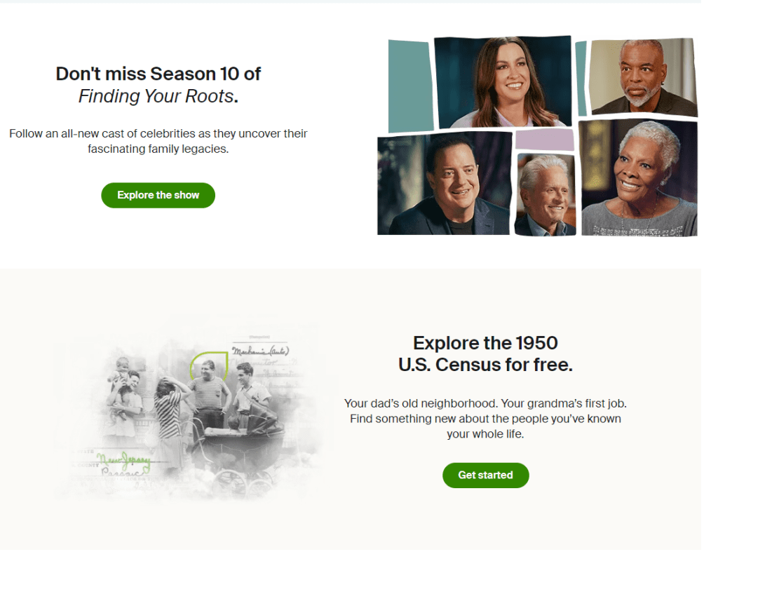 tính năng tài khoản ancestry