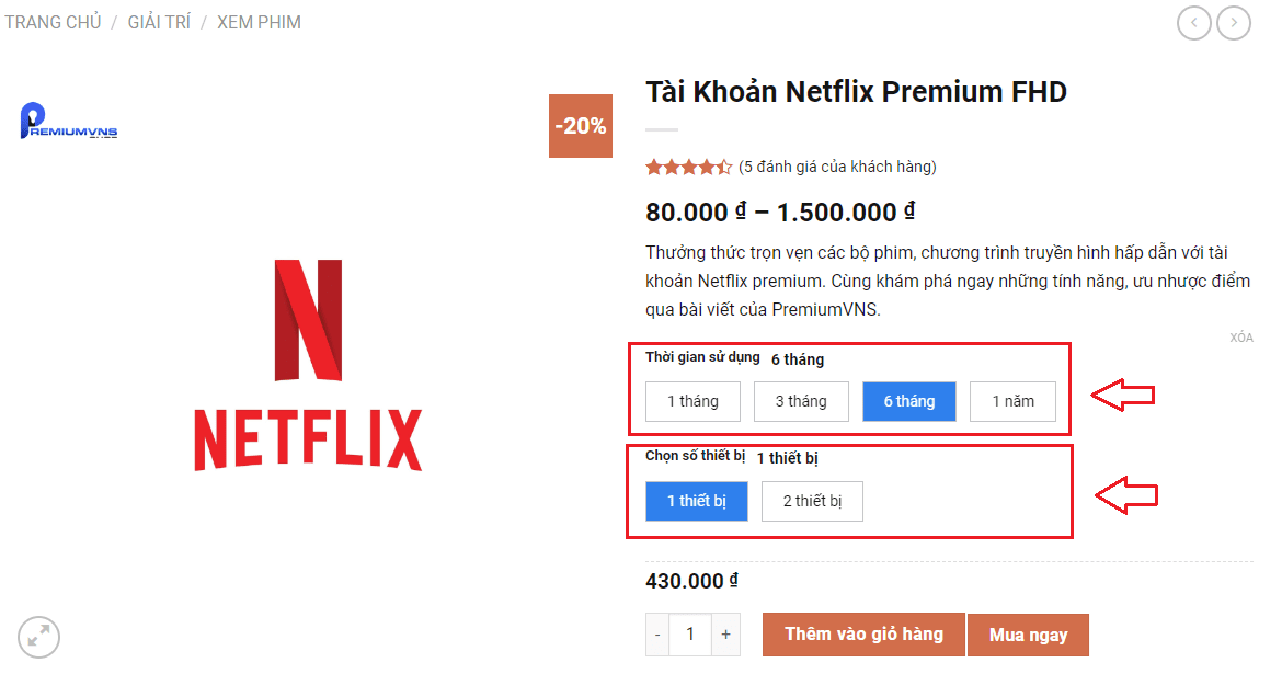 Hướng dẫn mua hàng và thanh toán tại PremiumVNS 2 Hướng dẫn thanh toán bước 2