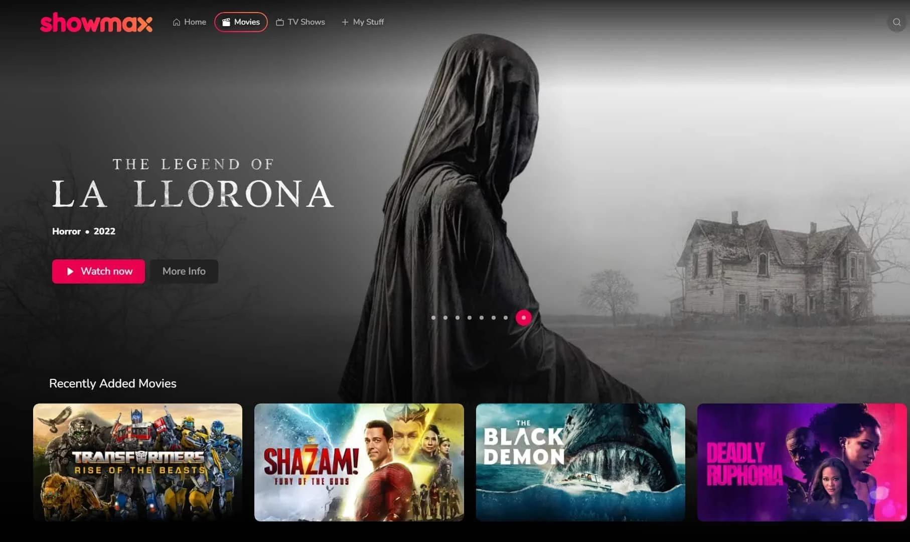 Tài khoản Showmax - South Africa 8 Giao diện tài khoản Showmax