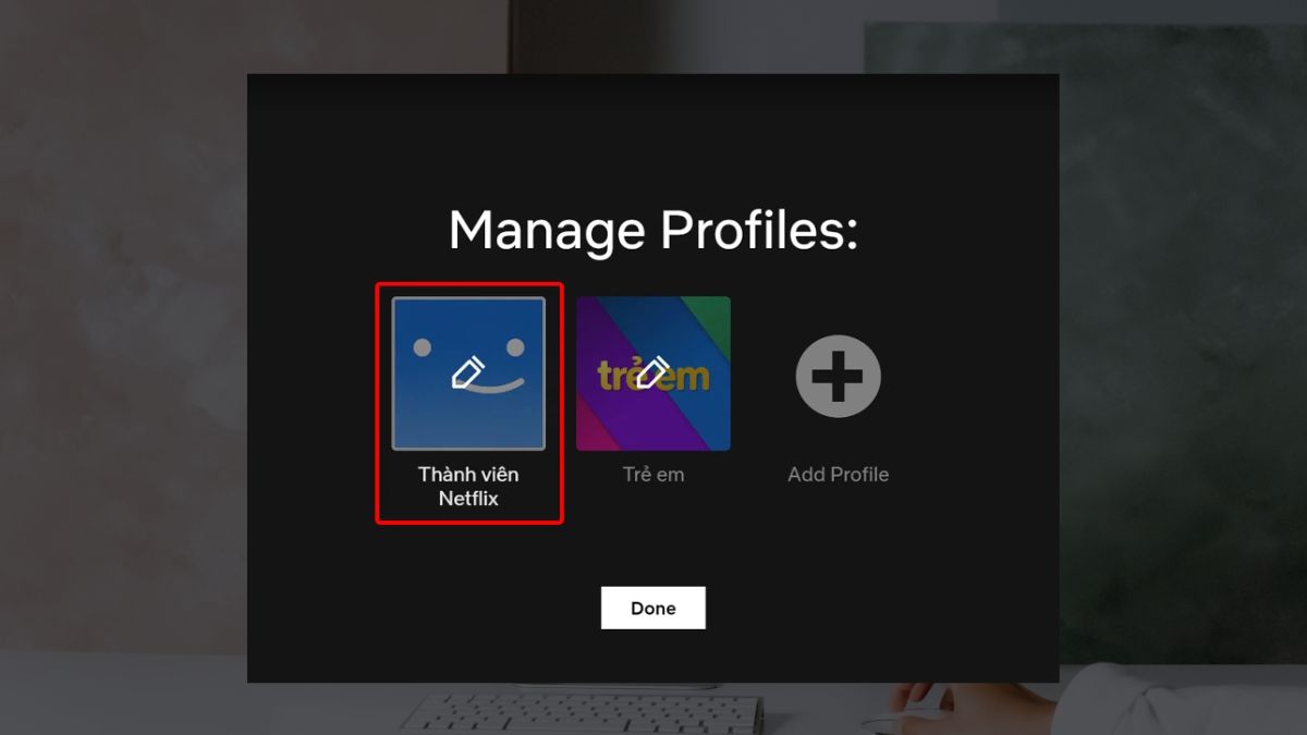 Bước 2: Chọn hồ sơ mà bạn muốn thay đổi ngôn ngữ