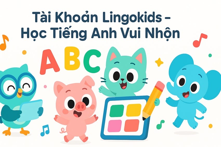 Banner tài khoản Lingokids chính hãng - Học tiếng Anh vui nhộn cho bé Tài khoản Lingokids giúp trẻ 2-8 tuổi học tiếng Anh qua trò chơi tương tác