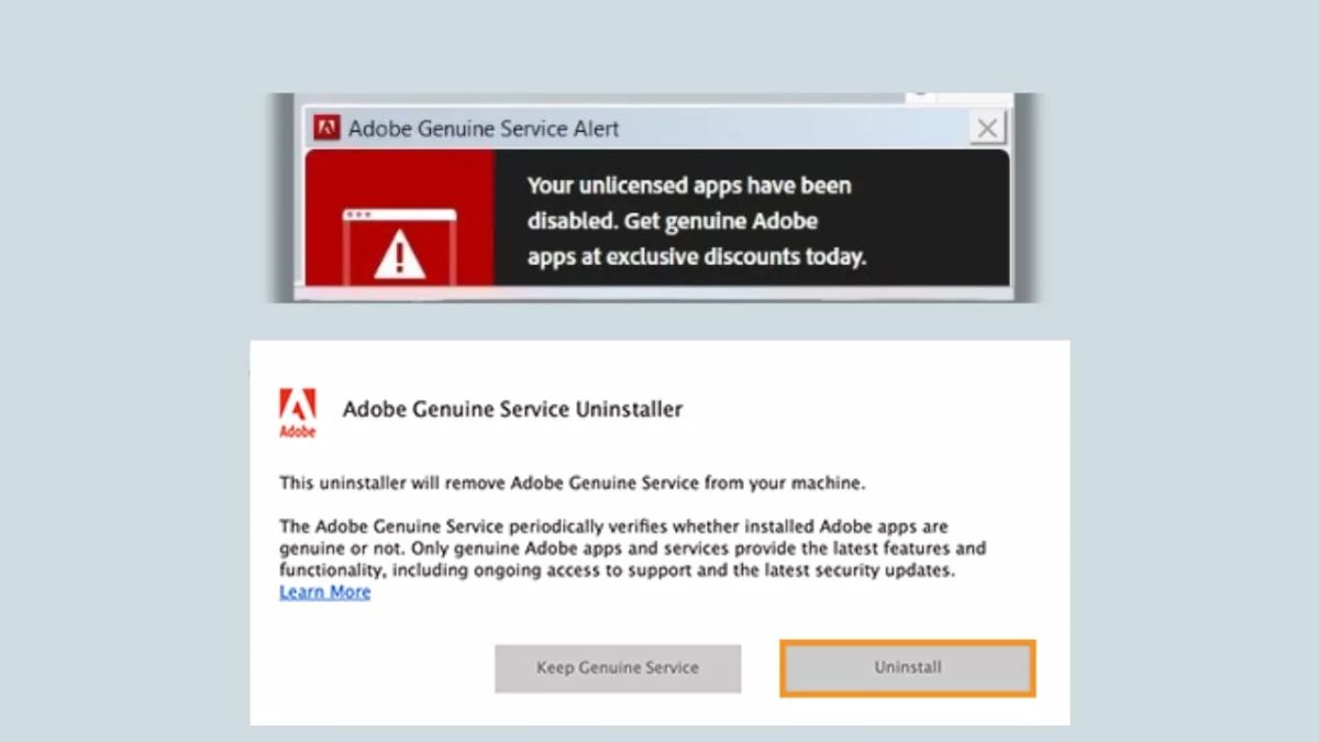 4 Cách khắc phục phầm mềm Adobe bị quét bản quyền đơn giản nhất 18 Bước 1: Gỡ Bỏ Adobe Genuine Service