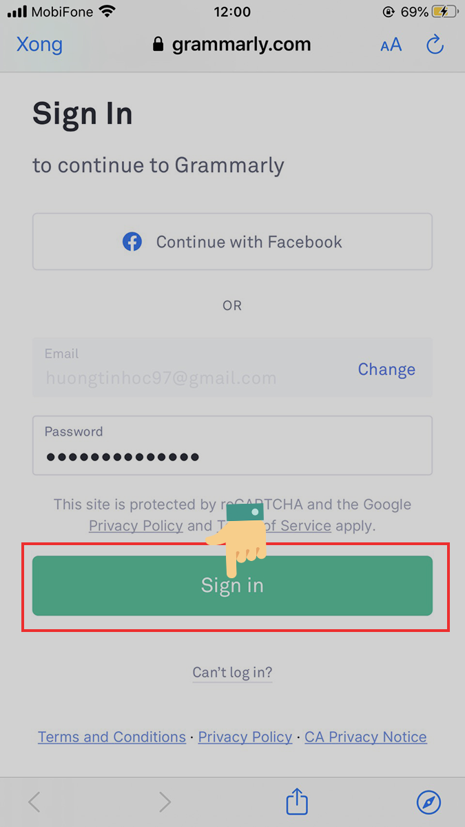 Cách cài và sử dụng Grammarly kiểm tra chính tả, kiểm tra ngữ pháp tiếng anh hiệu quả nhất 19 Bước 2: Sau khi tải xong, mở ứng dụng Grammarly và đăng nhập bằng Facebook, Gmail hoặc tài khoản email