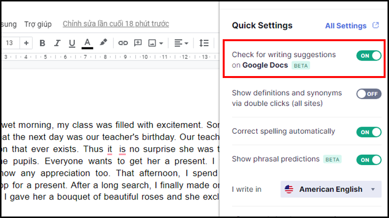 Cách cài và sử dụng Grammarly kiểm tra chính tả, kiểm tra ngữ pháp tiếng anh hiệu quả nhất 30 Bước 4: Giờ đây, Grammarly đã được cài đặt và sẵn sàng hỗ trợ bạn trên trình duyệt Chrome