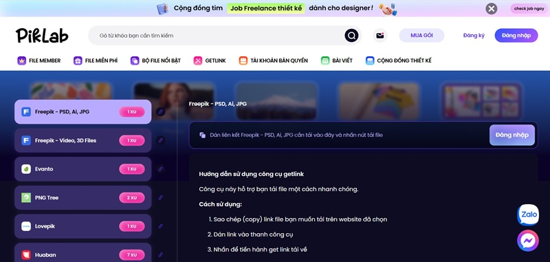 Get link freepik 1K tại Piklab.vn