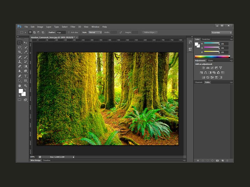 Hướng dẫn tải và cài đặt Adobe Photoshop CS6 Full Crack vĩnh viễn miễn phí, chi tiết 13 Giao diện tối hiện đại, tăng sự tập trung vào hình ảnh