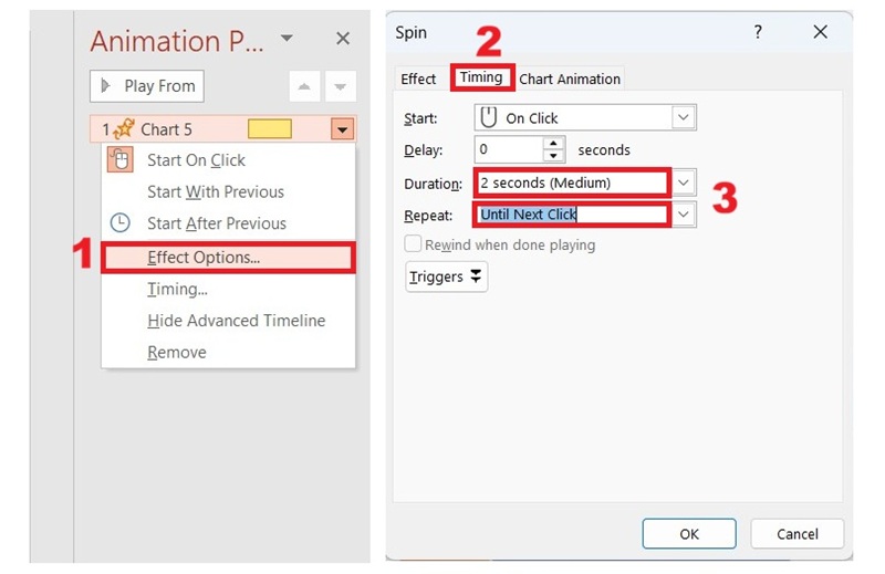 4 Cách làm vòng quay may mắn trên Canva, PowerPoint đơn giản, miễn phí 17 Tạo hiệu ứng quay