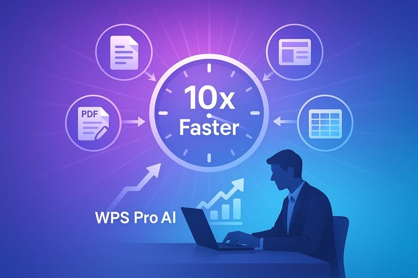 Hiệu quả nhiều lần khi sử dụng WPS Pro Sử dụng WPS pro ai tăng hiệu quả công việc gấp 10 lần