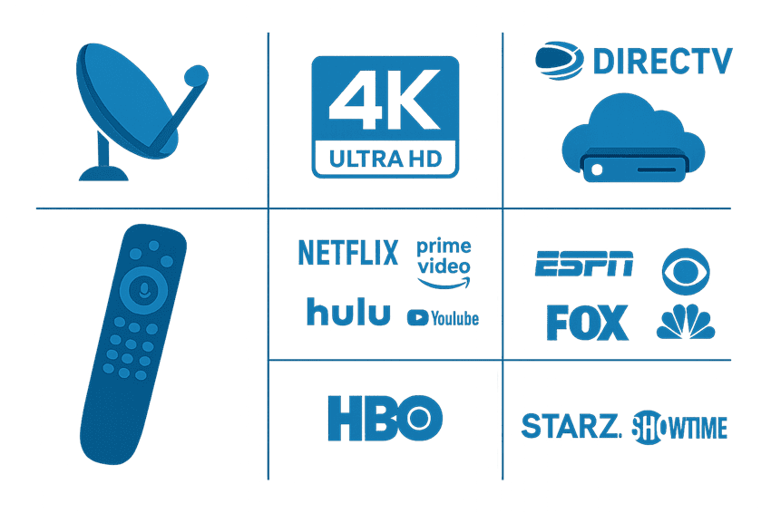 tính năng cao cấp truyền hình vệ tinh DirecTV Tính năng nổi bật DirecTV 4K Ultra HD Cloud DVR