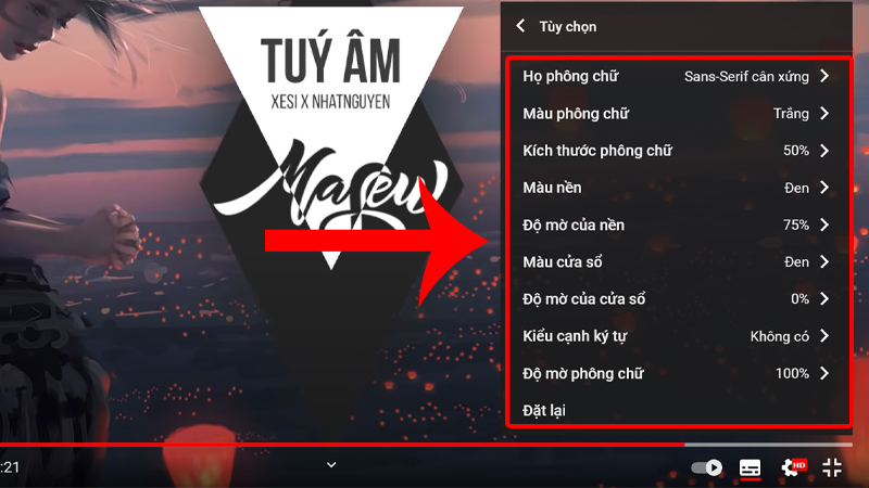 3 Cách bật/tắt và tùy chỉnh phụ đề tiếng việt trên Youtube chi tiết từ A đến Z 29 Tùy chỉnh kích thước và kiểu phụ đề