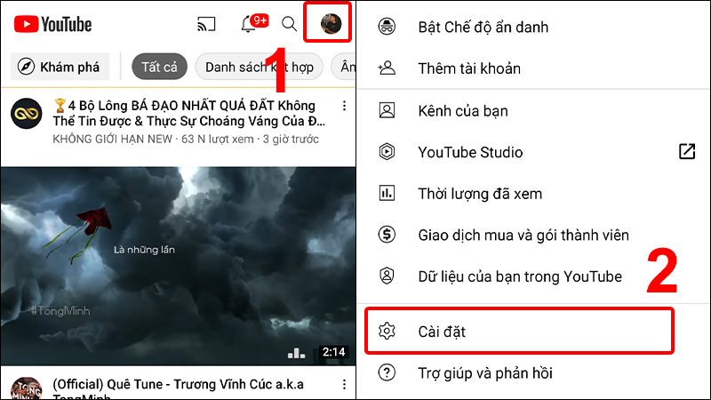 3 Cách bật/tắt và tùy chỉnh phụ đề tiếng việt trên Youtube chi tiết từ A đến Z 43 Vào mục Cài đặt