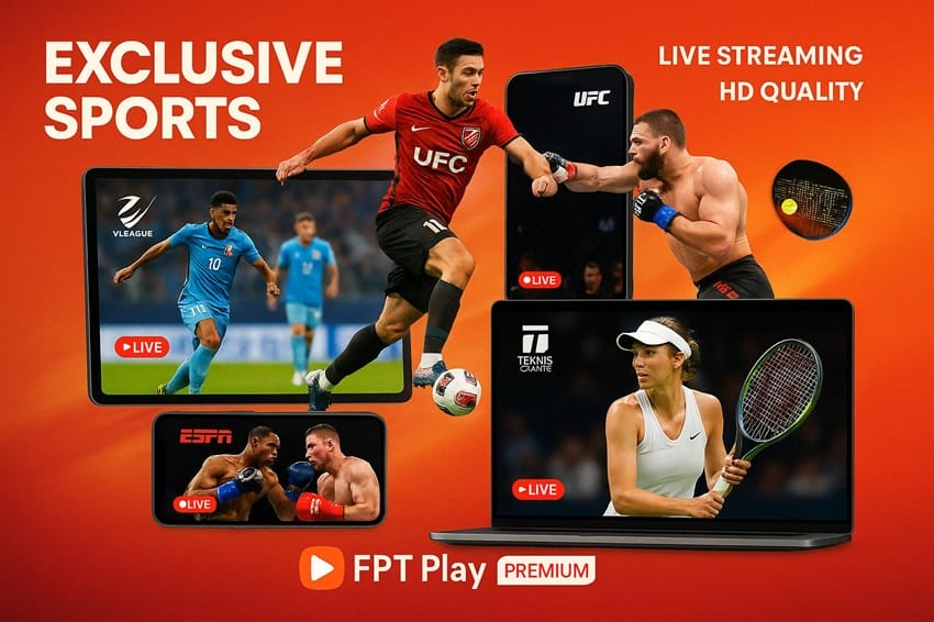 Nội dung thể thao độc quyền FPT Play: V-League, UFC, boxing, tennis với chất lượng HD Nội dung thể thao độc quyền FPT Play: V-League, UFC, boxing, tennis với chất lượng HD