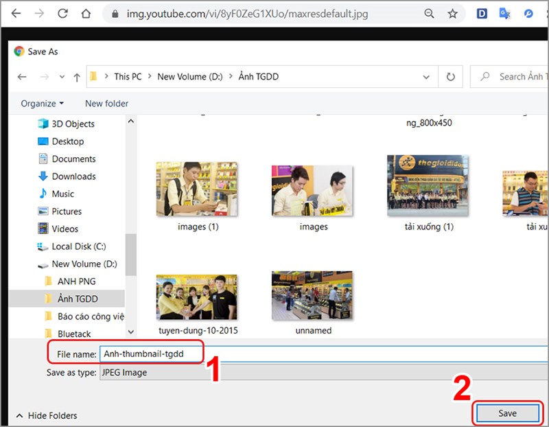 6 Cách lấy ảnh đại diện từ Video YouTube theo kích cỡ ảnh mong muốn đơn giản nhất 13 Bước 3: Lưu hình ảnh về máy tính