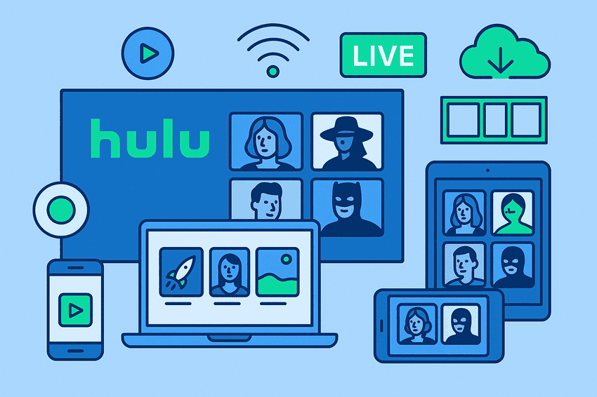 tính năng Hulu với đa thiết bị và nội dung đa dạng