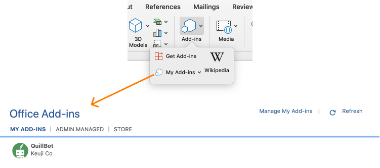 Bước 5: Quay lại tab [Insert] >>> chọn My Add In