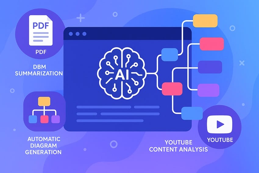 Không gian làm việc hiện đại với laptop hiển thị giao diện Mapify AI