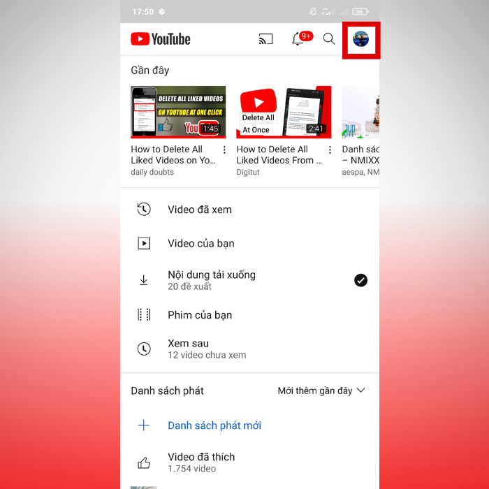 Bước 1: Mở ứng dụng YouTube trên điện thoại của bạn