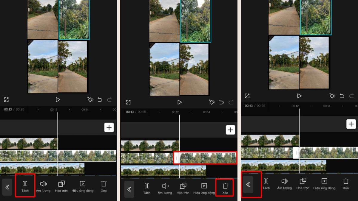 Bước 6: Cắt video cho đồng nhất độ dài Bước 6: Cắt video cho đồng nhất độ dài