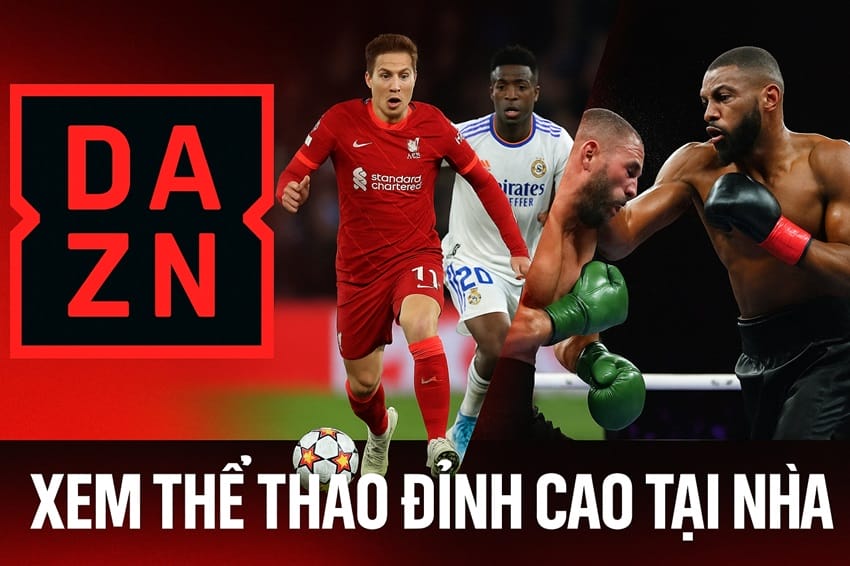 Banner tài khoản DAZN TV với các giải đấu độc quyền