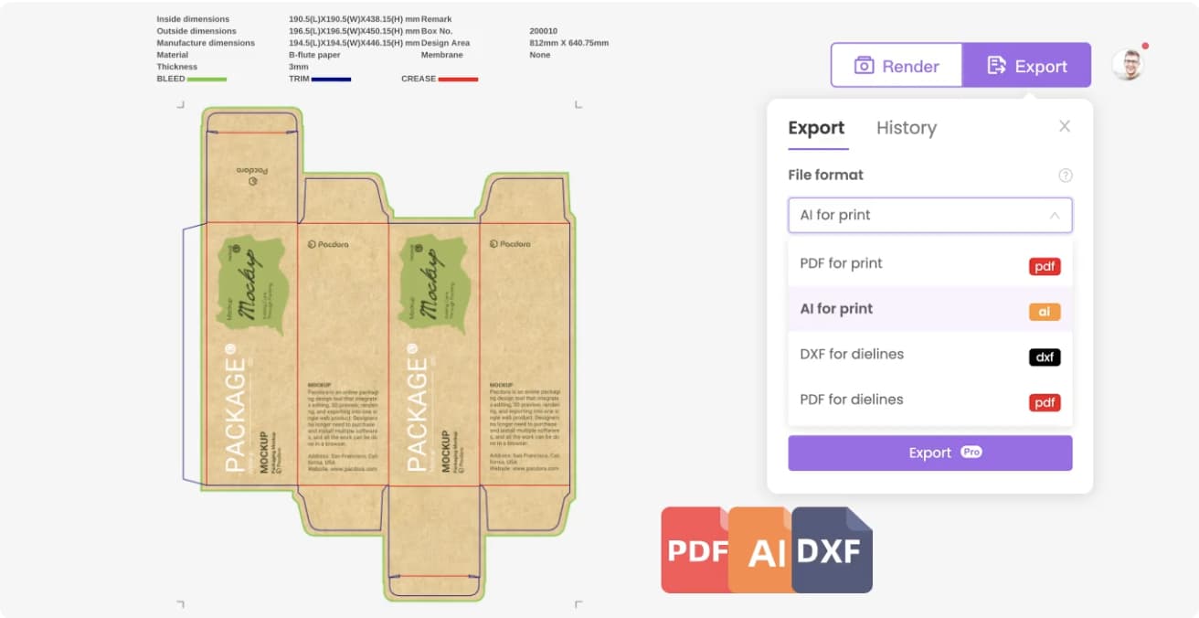 Tính năng tài khoản Pacdora Pro Tính năng tài khoản Pacdora Pro